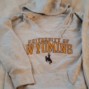 Distressed U of Wyoming sweater